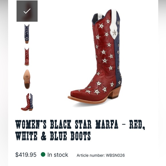 Black Star Women's Marfa Star Inlay Western Boots